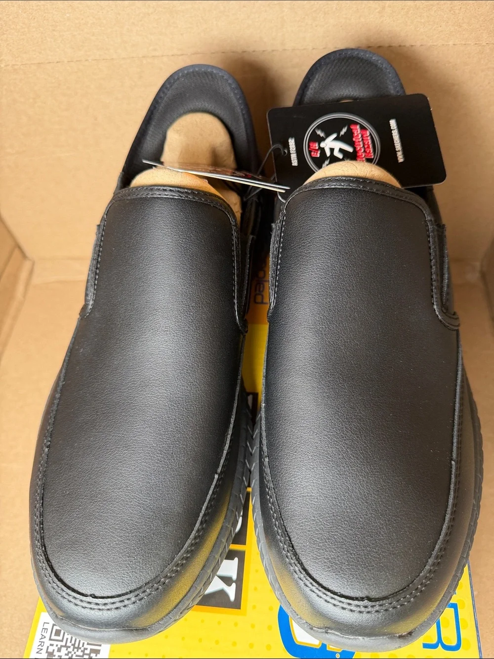 Skechers Black Slip-On Casual Work Loafers